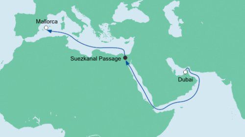 12 ÜN auf der AIDAbella von Dubai nach Mallorca im Mai inkl. Flug ab 999€