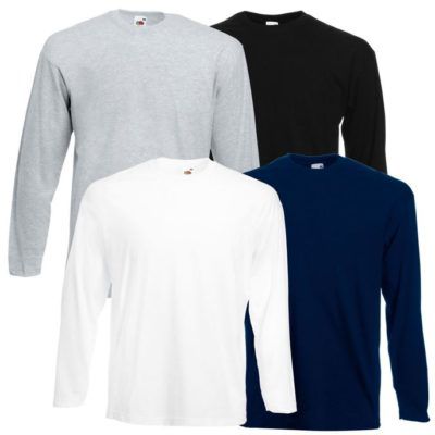 4er Pack Fruit of the Loom Herren Longsleeves für 16,99€