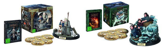 Der Hobbit   Sammlereditionen (Extended Edition + Figur) auf Blu Ray 3D + 2D für je 28,99€