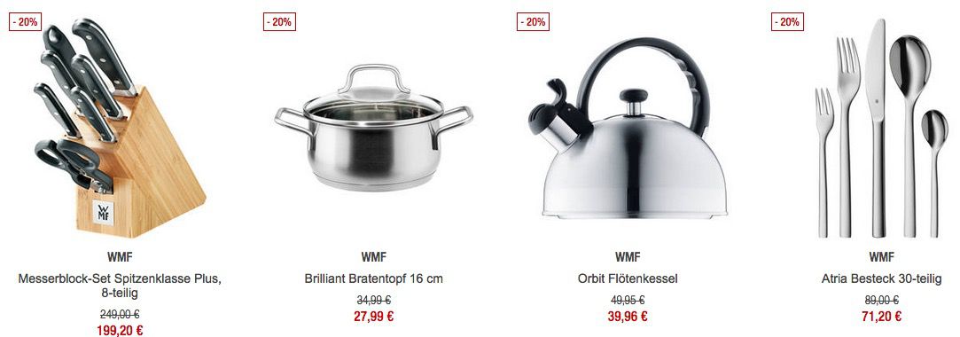 WMF Sale bei Galeria Kaufhof   Günstige Kleinelektrogeräte und Töpfe, Pfannen & Co.