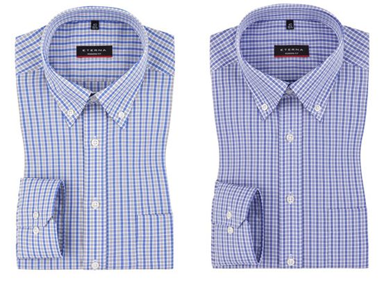 Eterna Button Down Hemd mit Karo Muster für je 32,95€ (statt 47€)