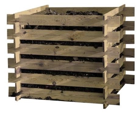 Komposter aus Holz 100 x 100 x 70cm für 18,99€ (statt 24€)