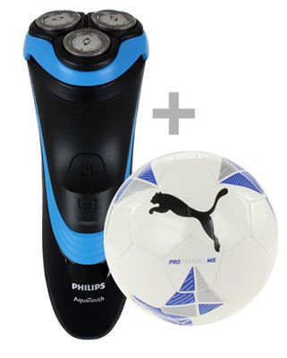 Philips AT750/26 Aqua Touch Wet&Dry Rasierer für 49,90€ (statt 59€) + gratis Puma Fußball
