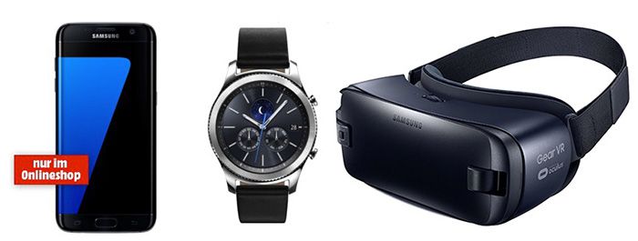 TOP! Samsung Galaxy S7 + Gear S3 + Gear VR im Telekom Comfort Tarif mit 2GB für 39,95€ mtl.