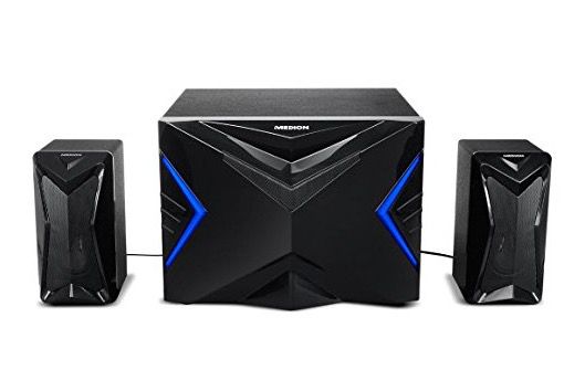 Medion 2.1 Gamer Soundsystem mit integriertem Verstärker für 29,95€ (statt 45€)