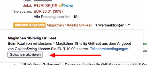 Magikthen Grillbesteck Set 18 teilig für 25,99€