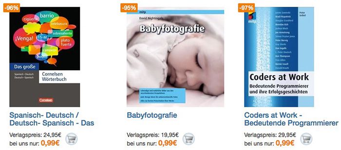 Über 1.400 Bücher für je 0,99€ + einmalig 3,95€ VSK