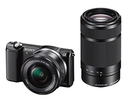 Sony Alpha 5000 Systemkamera Kit mit 16 50 mm + 55 210 mm für 428,35€ (statt 539€)