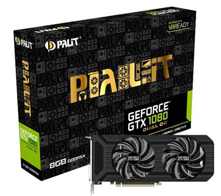 Palit XpertVision GeForce GTX 1080 Dual OC 8192MB für 478,75€