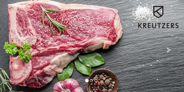 50€ Kreutzers Gutschein für 36€   hochwertiges Fleisch für Gourmets