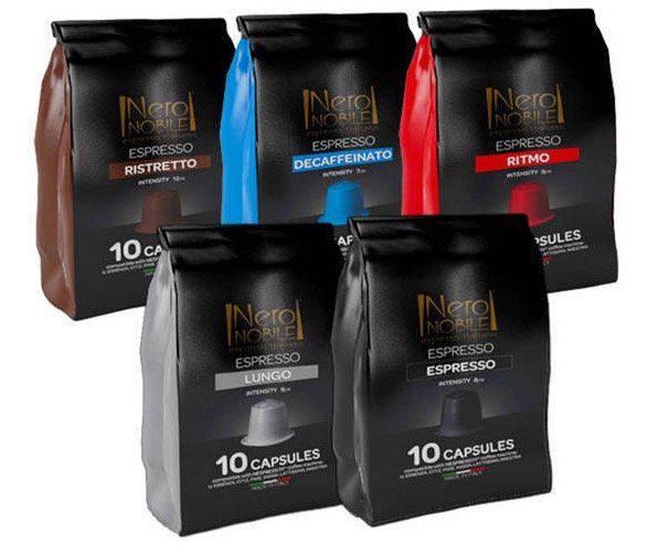 50er Pack NeroNobile Espresso Italiano Kaffeekapseln für 12,95€   nur 0,26€ pro Kapsel