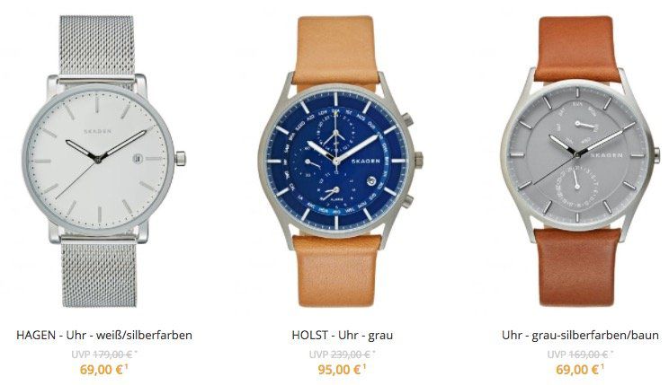 Skagen Uhren & Schmuck in der Zalando Lounge   z.B. Skagen Hagen Uhr für 84,90€ (statt 123€)