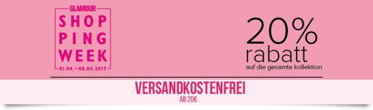 Hunkemöller Shoppingweek mit 20% Rabatt auf alles + VSK frei ab 20€ bis Mitternacht!