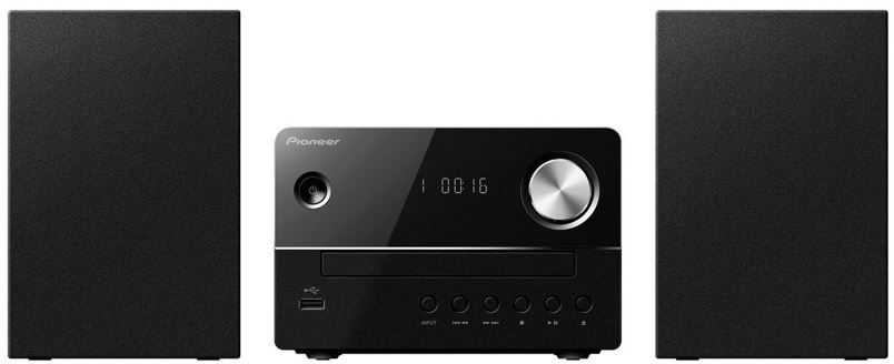 Pioneer X EM16   schwarze HiFi Anlage mit CD, USB und Lautsprechern für 79,99€