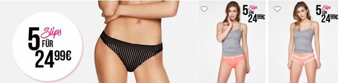 Hunkemöller Slip Aktion: 5 Stück für nur 24,99€