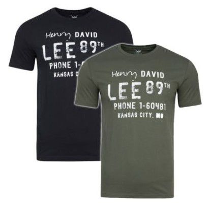 Lee Crew Neck Herren T Shirts im 2er Pack für 14,99€