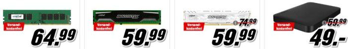 Media Markt Tiefpreisspätschicht: heute günstiger Speicher