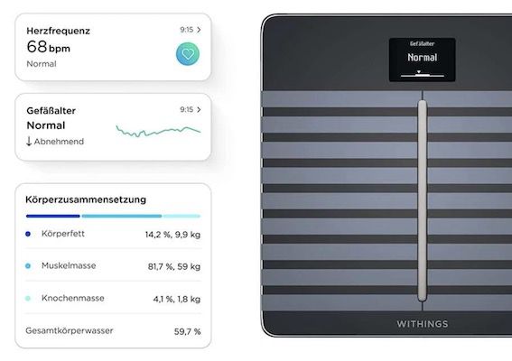 Withings Body Cardio WLAN Körperanalysewaage für 99€ (statt 130€)