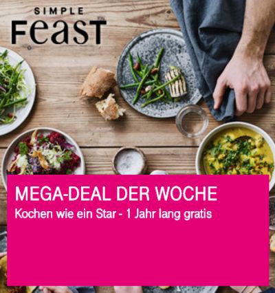 Nur für Telekom Kunden: 12 Monate Simple Feast (Android/iOS) kostenlos statt 69,99€