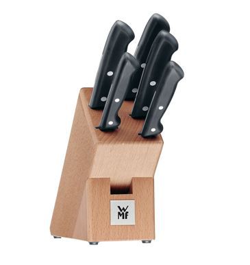 WMF CLASSIC LINE   Birkenholzblock + 4 Messer + Stahl für 59,95€