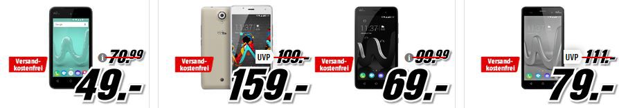 Media Markt Wiko Tiefpreisspätschicht   WIKO Sunny 8 GB Dual SIM Phone für 49€