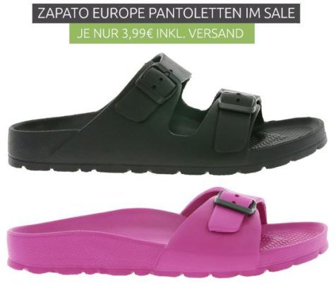 Zapato Casual Pantoletten für 3,99€ (statt 15€)