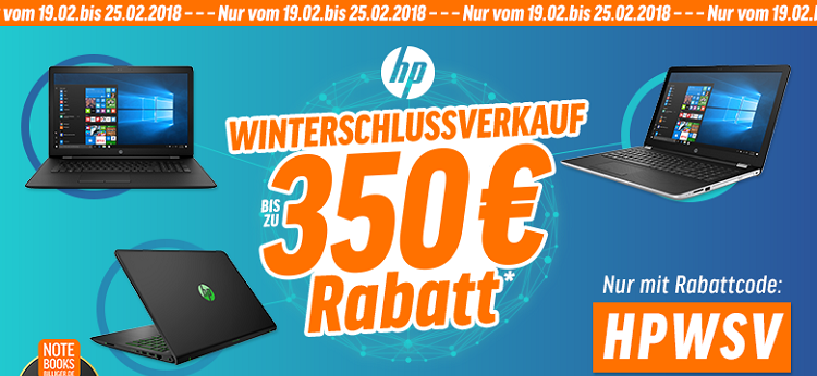 Bis zu 350€ Rabatt auf ausgewählte HP Notebooks  z.B. HP EliteBook 1030 G1 für 1.499€ (statt 1.699€)