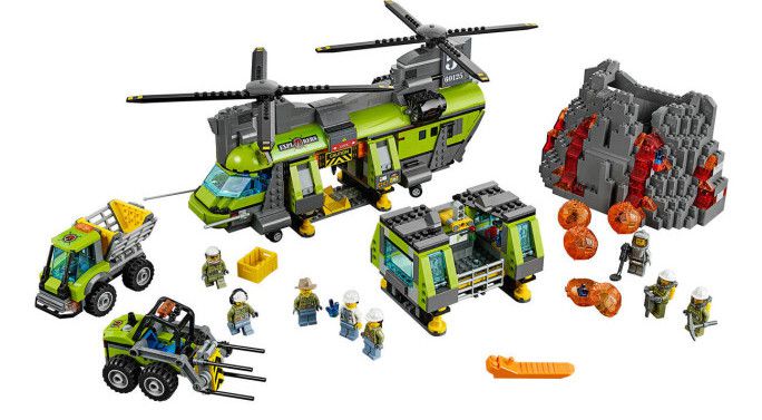 LEGO City (60125)   Vulkan Schwerlasthelikopter für 62,99€ (statt 95€)