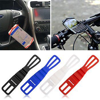 Universelle Handyhalterung aus Silikon in 4 Farben für Fahrrad & Co für je 1,11€