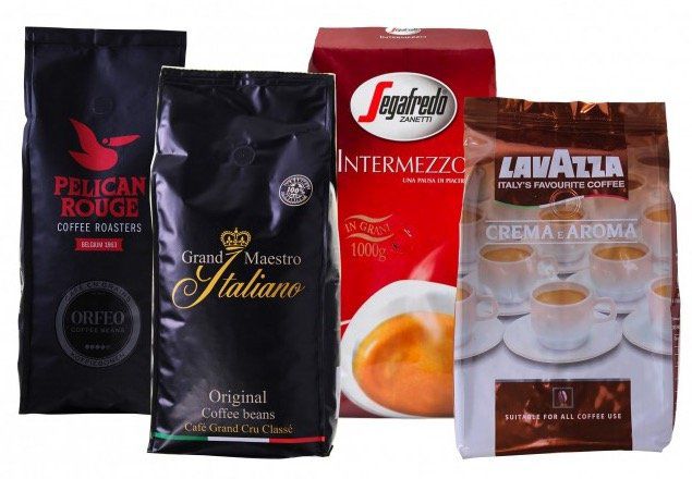 4kg Kaffeebohnen verschiedener Hersteller (Lavazza, Segafredo....) für 46,99€