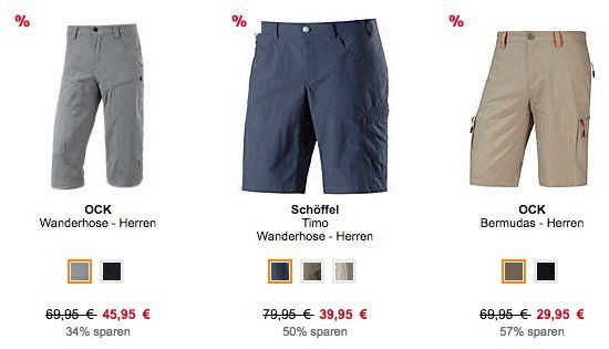 20% Rabatt auf Wanderhosen bei SportScheck   z.B. Schöffel Timo Wanderhose für 35,91€ (statt 40€)