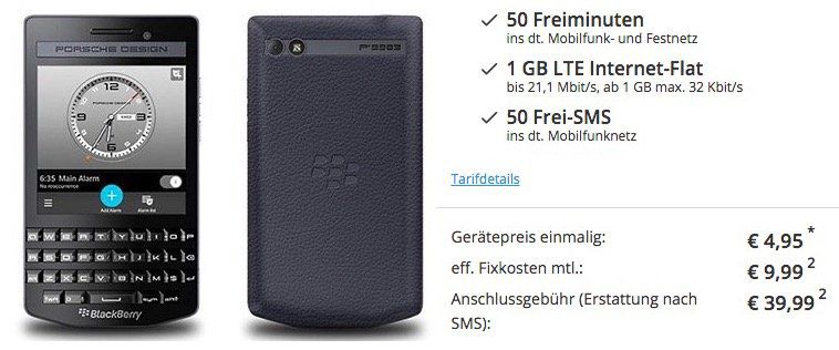 Blackberry Porsche Design P9983 für 244,71€ (statt 535€) dank Schubladenvertrag