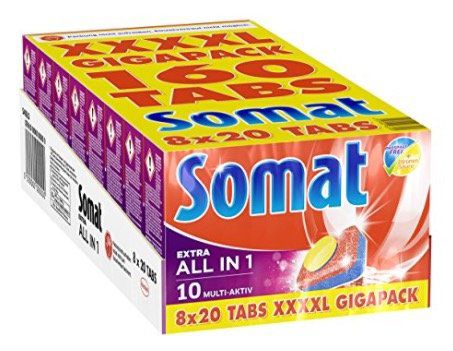 160er Pack Somat 10 Extra All in 1 Spülmaschinentabs für 15,30€ (statt 20€)