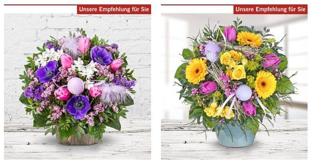 Blumige Ostergrüße jetzt versandkostenfrei bei LIDL Blumen + 20% auf nicht reduzierte Sträuße