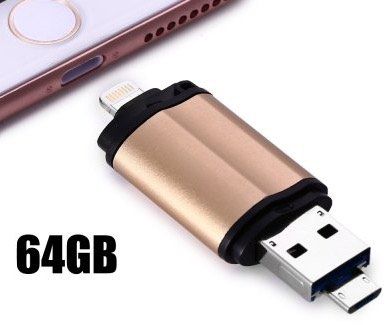 Ausverkauft! iFlashDrive K13 USB Stick mit 64GB + Lightning Anschluss für Apple Geräte für 16,42€