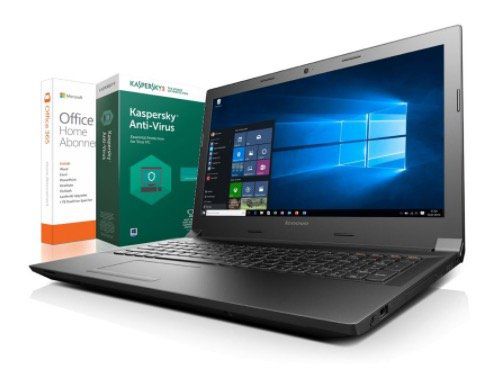 Lenovo 15,6 Zoll Notebook mit Win 10 Pro + Kaspersky Internet Security 2017 + Office 365 Home für 239€