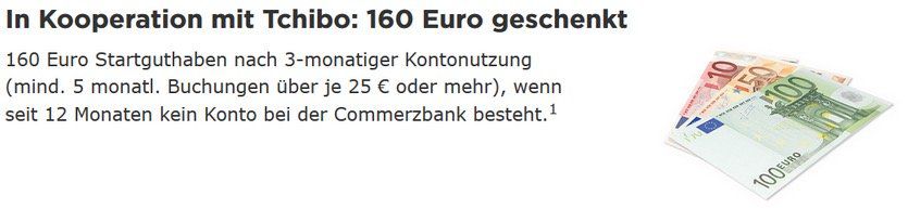 Gratis Commerzbank Girokonto + 160€ geschenkt   TOP!