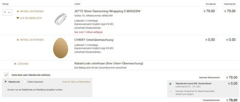 CHRIST: Jette Schmuck ab 69€ kaufen und Schmucktstück bis 129€ gratis abstauben.