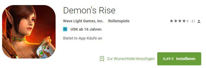 Demons Rise (Android) gratis statt 6,49€