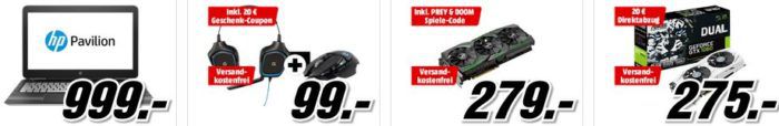 ASUS GeForce GTX 1060 Dual 6GB für 255€ + viele weitere Deals im Media Markt Dienstag Sale