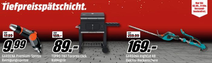 Media Markt Tiefpreisspätschicht   günstige Schrauber & Gartenwerkzeug, Grills und Zubehör