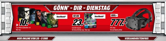 Star Wars Steelbook für 10€   Uncharted 4: A Thiefs End [PS4] für 19€   im Media Markt Dienstag Sale