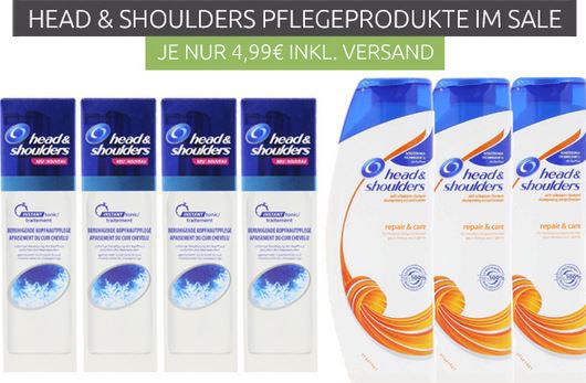 head & shoulders repair & care Anti Schuppen Shampoo (3x300 ml) im 3er Pack für 4,99€