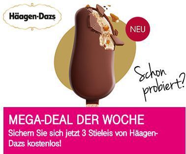 Nur für Telekom Kunden: 3x Häagen Dasz Stieleis gratis