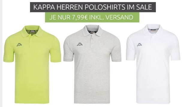 Herren Hemden & Polos Sale   z.B. Kappa Polos ab 7,99€