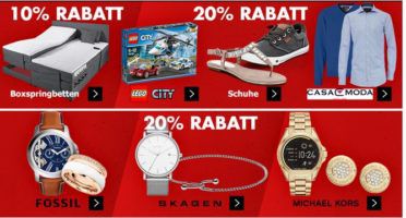 Karstadt Oster Kracher mit z.B. 20% auf Lego City, Uhren, Schuhe, Düfte und mehr