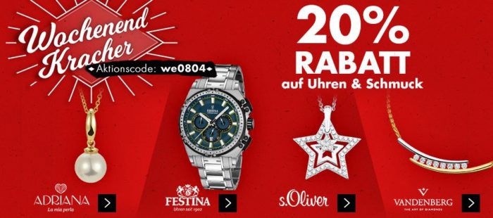 Karstadt Kracher mit z.B. 20% auf Düfte, Festina Uhren, Fitnessbekleidung und mehr