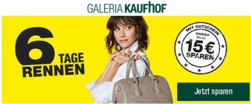 Galeria Kaufhof mit bis zu 15€ Rabatt bis Mitternacht: Heute z.B. WMF Topfset Menerva Plus 5 teilig statt 140€ für nur 99,99 €