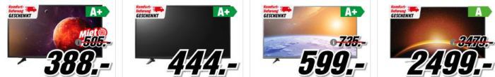 Media Markt: TV Geräte und & Beamer radikal reduziert   z.B. Samsung UE43KS7590 43 Zoll Curved UHD TV für 899€