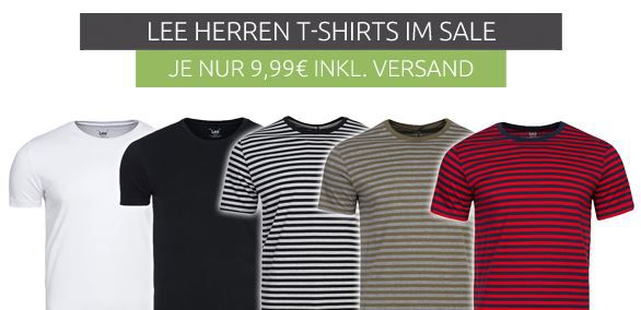 Viele Lee Herren T Shirts ab je 9,99€ (statt 15€)